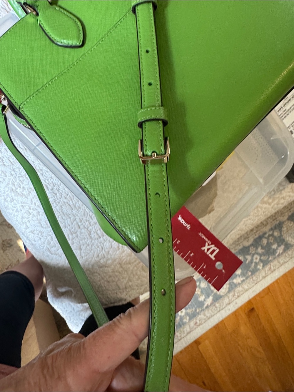 kate spade kelly green leather satchel with crossbody strap, new without tag - Picture 16 of 16